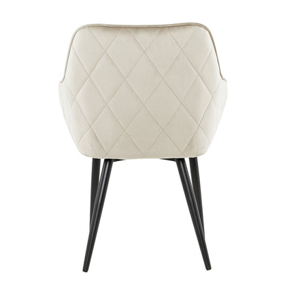 Dining chair cream velvet