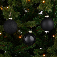 Kerstballen set 26 stuks glas zwart 5-7 cm