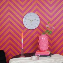 Clock - wall clock numbers - lilac - 30x30x4cm