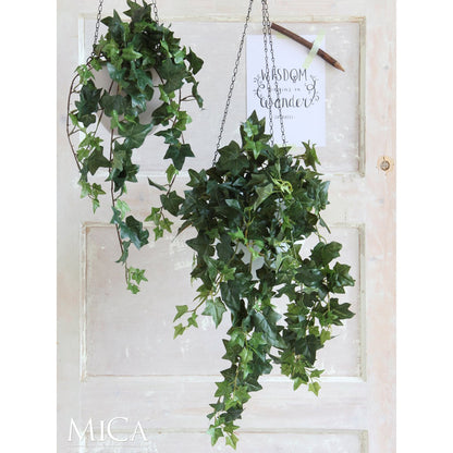 Kunst hangplant Ivy groen 130 cm