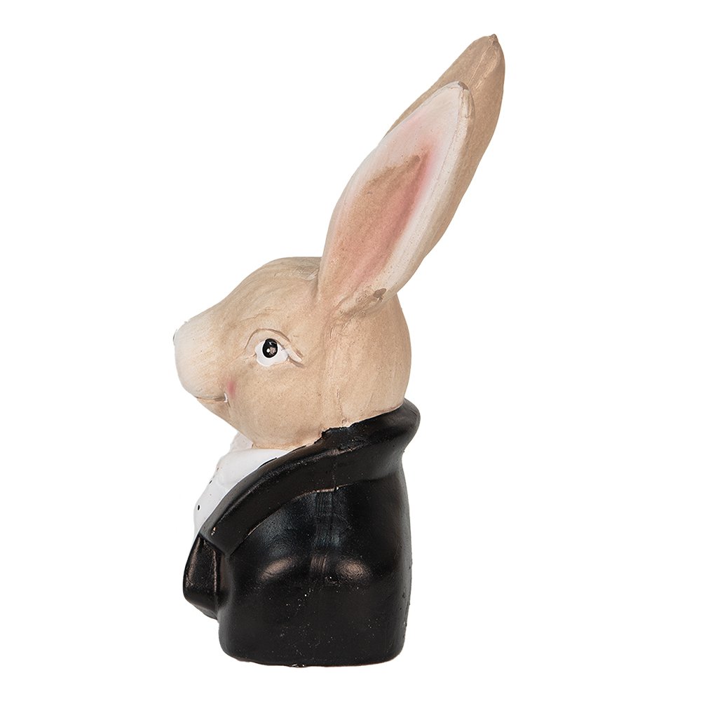 Figurine Rabbit 11x9x19 cm Black Magnesium (MGO) Home Accessories