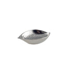 Bladbeker keramiek zilver 17x10x3 cm