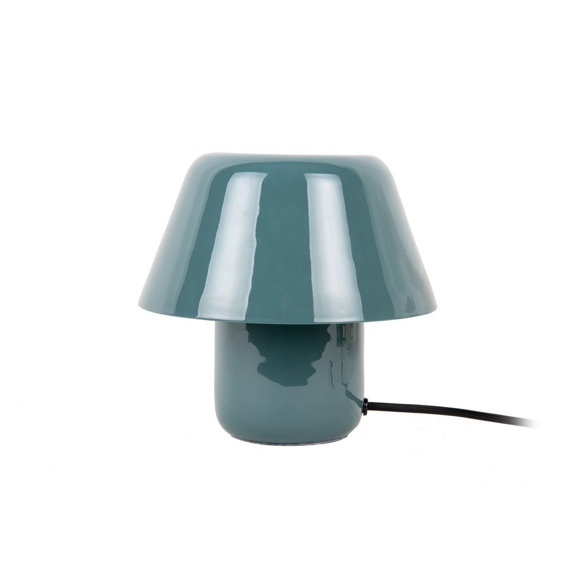 Tafellamp blauw email ijzer 20x19 cm