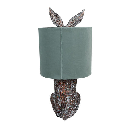 Tafellamp konijn Ø20x43 cm polyresin bruin groen