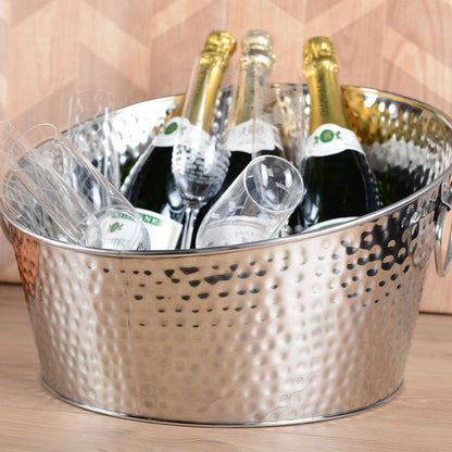 Champagne-emmer 25x40x40 cm roestvrij staal zilver