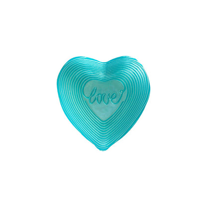 Turquoise heart-shaped dish 14x13x2cm