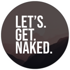 Muurcirkel let's get naked moon Dibond/Forex