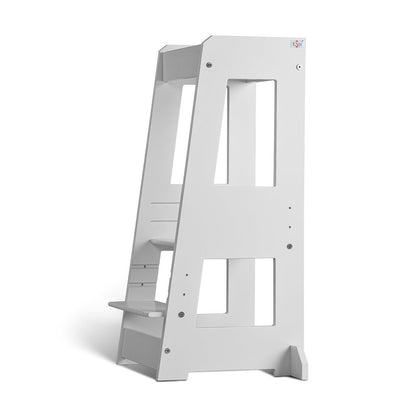 Leertoren massief beukenhout wit 40x89x40 cm