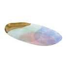 Ovale serveerschaal 36x18.6 cm porselein multicolor