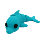 Flexibele dolfijn beeld 25 cm fel blauw