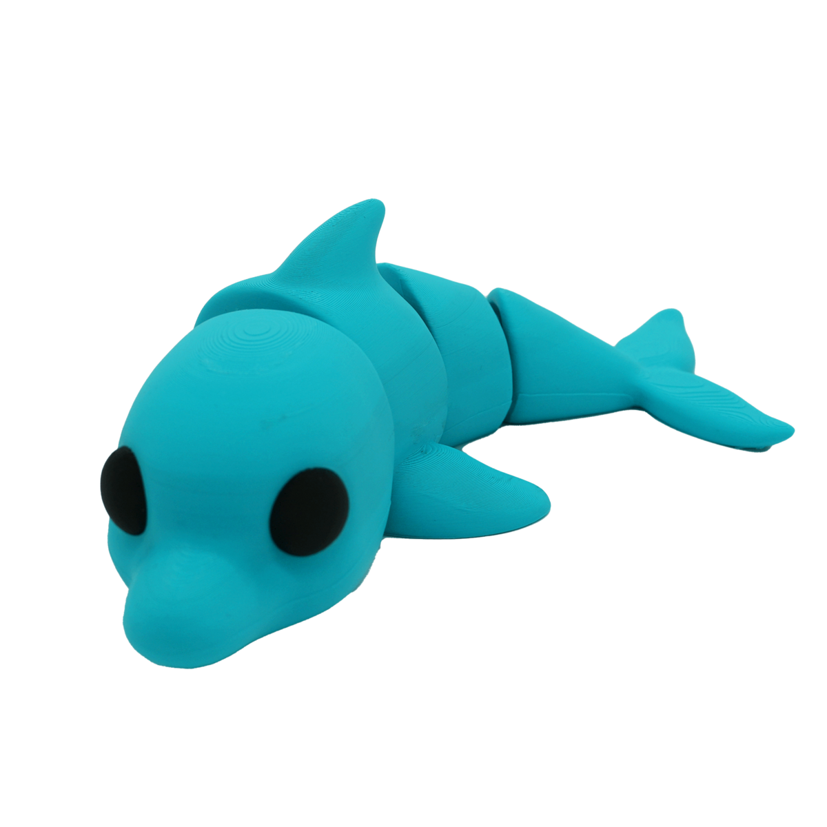 Flexibele dolfijn beeld 25 cm fel blauw