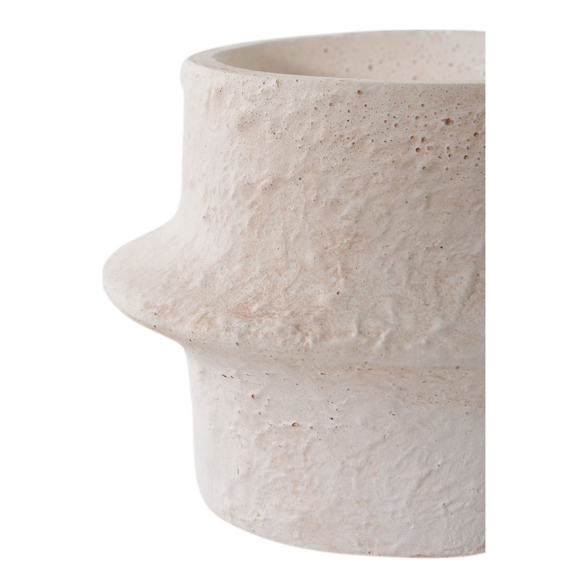 Kandelaar set 2 stuks wit keramiek cement