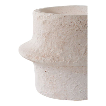 Kandelaar set 2 stuks wit keramiek cement