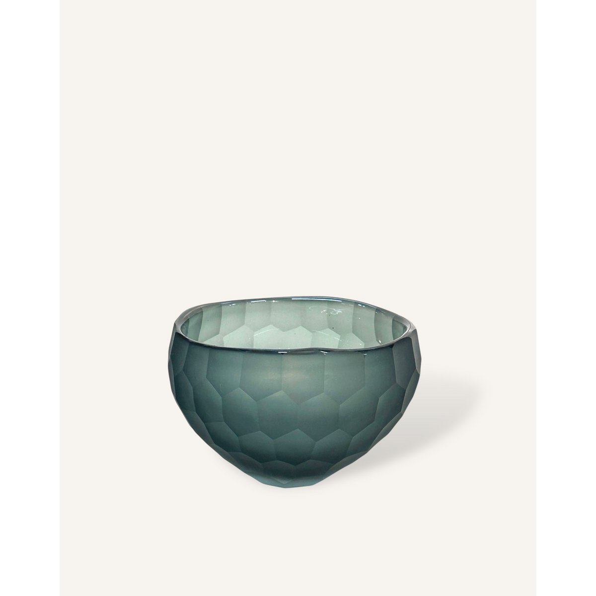Kom 15 cm grijs glas