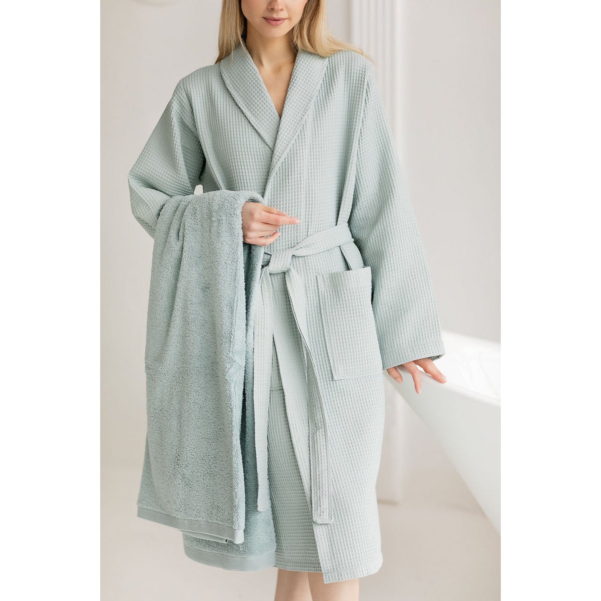 Como Shower Towel 70 x 140 cm - Sea Green