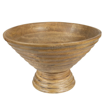 Decoratieschaal hout Ø30x20 cm bruin