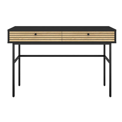 Bureau 120x50x75 cm zwart eikenfineer