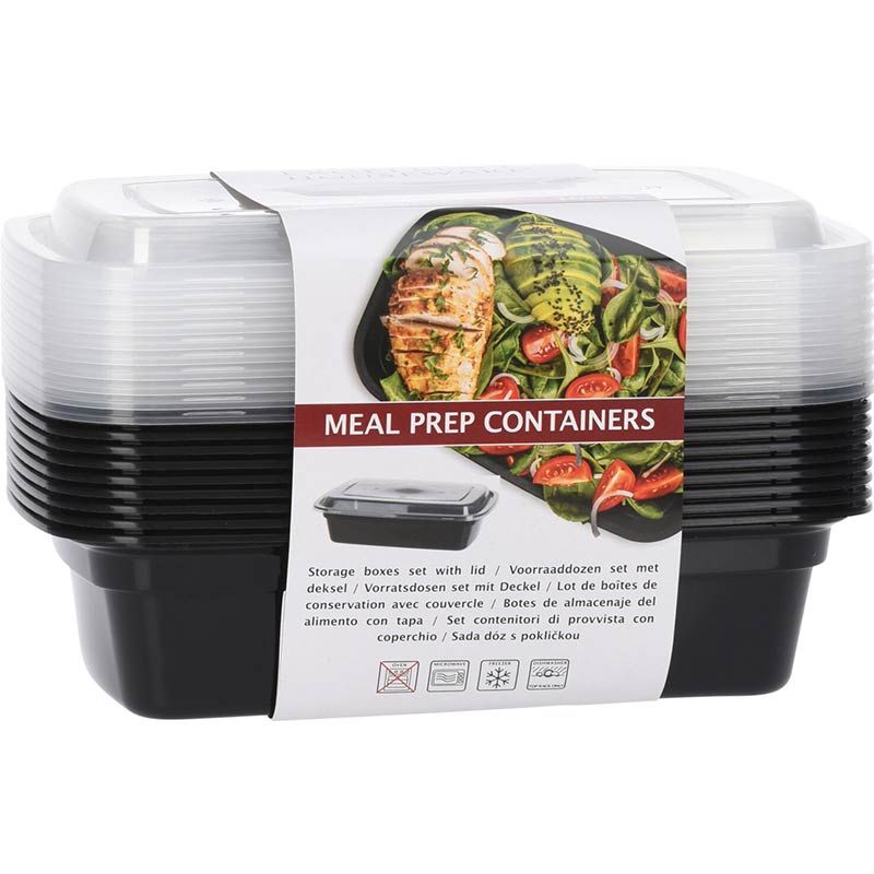 Meal Prep Bakjes 10 Stuks - 1 Compartiment