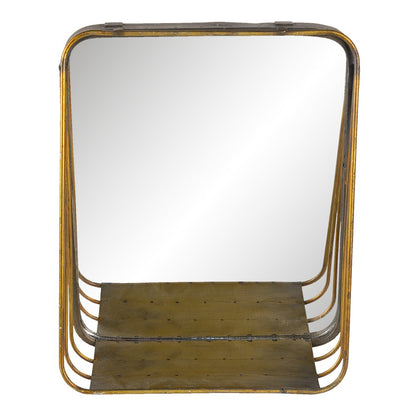 Mirror 26x32 cm Copper-colored Metal Large Mirror