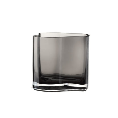 Vaas 13 cm glas grijs