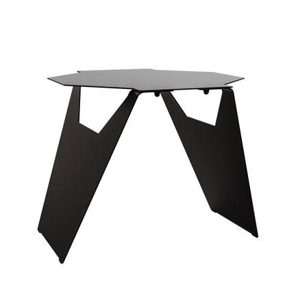 Bijzettafel 50 cm diameter zwart MDF