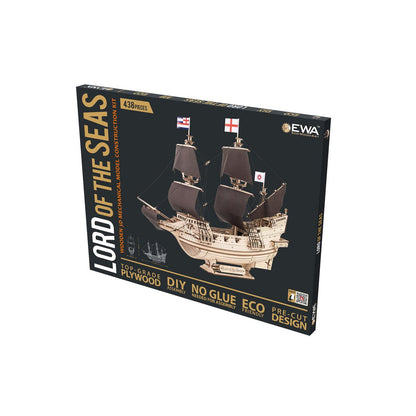 Eco Wood Art (EWA) 3D Mechanische Houten Puzzel, Lord of the Seas, 4424, 40x16x51,7cm