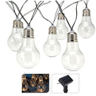 Progarden Party Lighting - Solar - Warm White - 10 LED Lights - Transparent