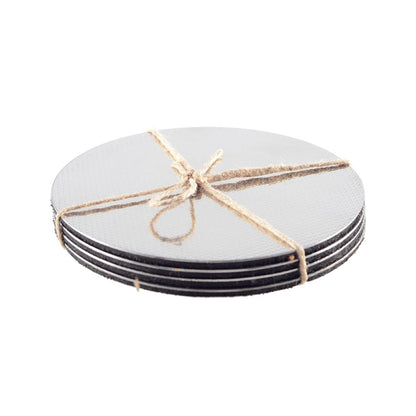 Onderzetters 10x10 cm zilver 4 stuks