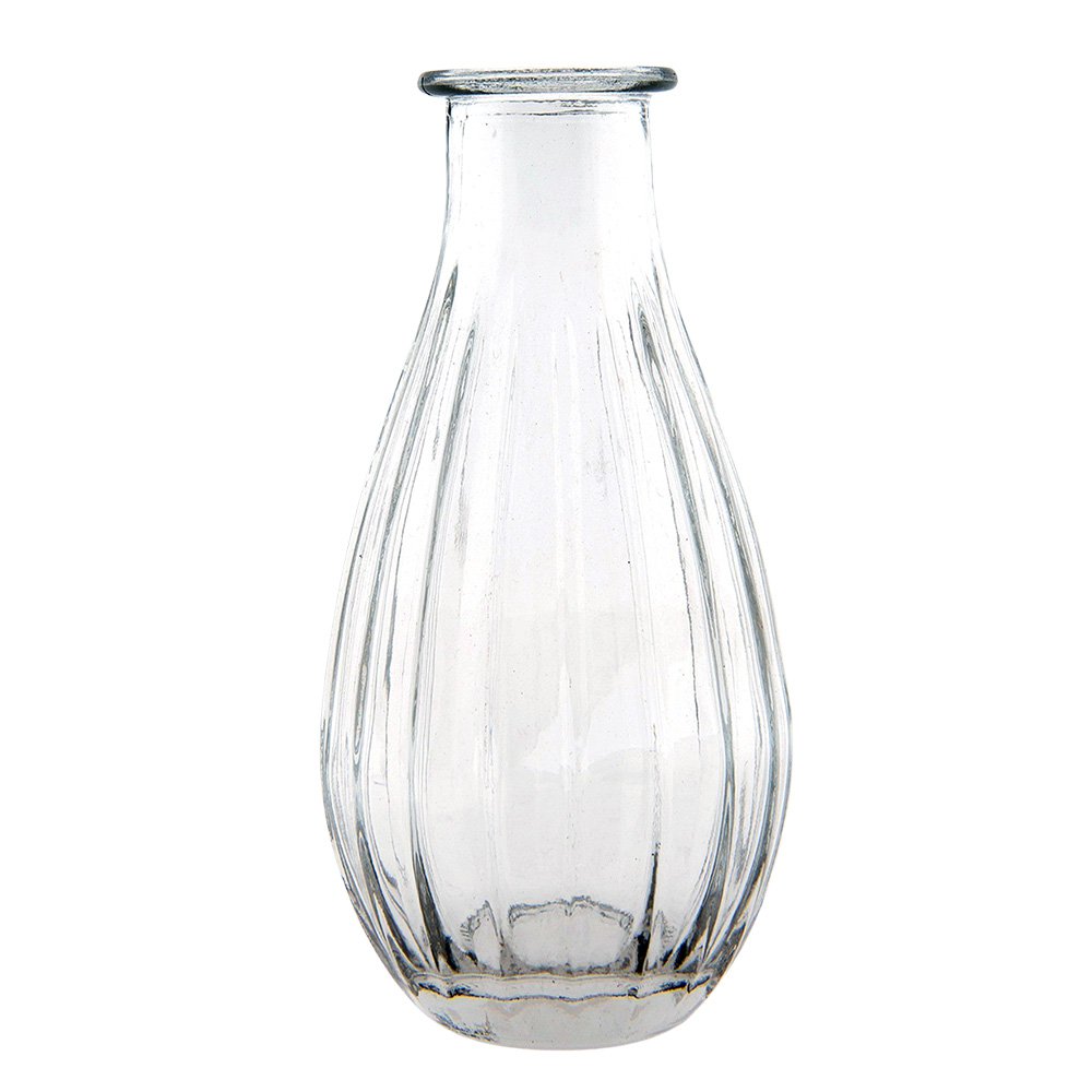 Vaas Ø 7x14 cm glas transparant