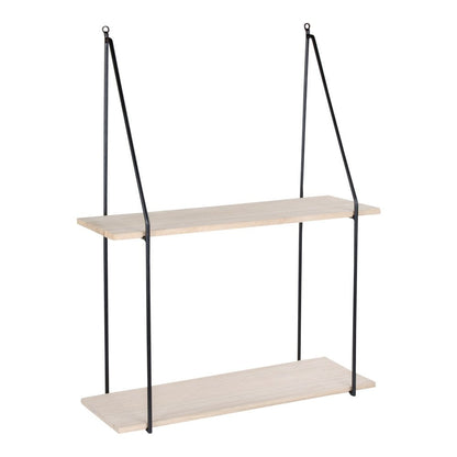 aag Plank - Staal, Paulownia, Zwart/Natuurlijk - 55x21x72 cm