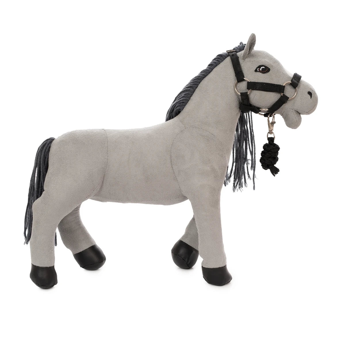 Knuffelpony Lucky grijs 30 cm