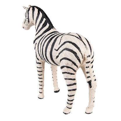 Zebra beeld 44 cm zwart wit papier