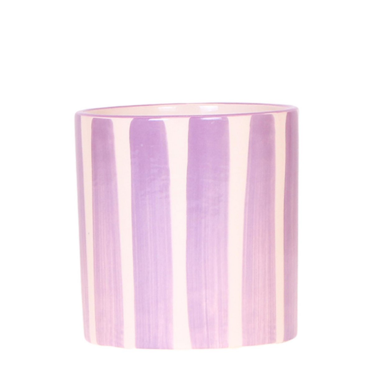 Sierpot keramiek Ø9 cm lila gestreept