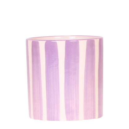 Sierpot keramiek Ø9 cm lila gestreept