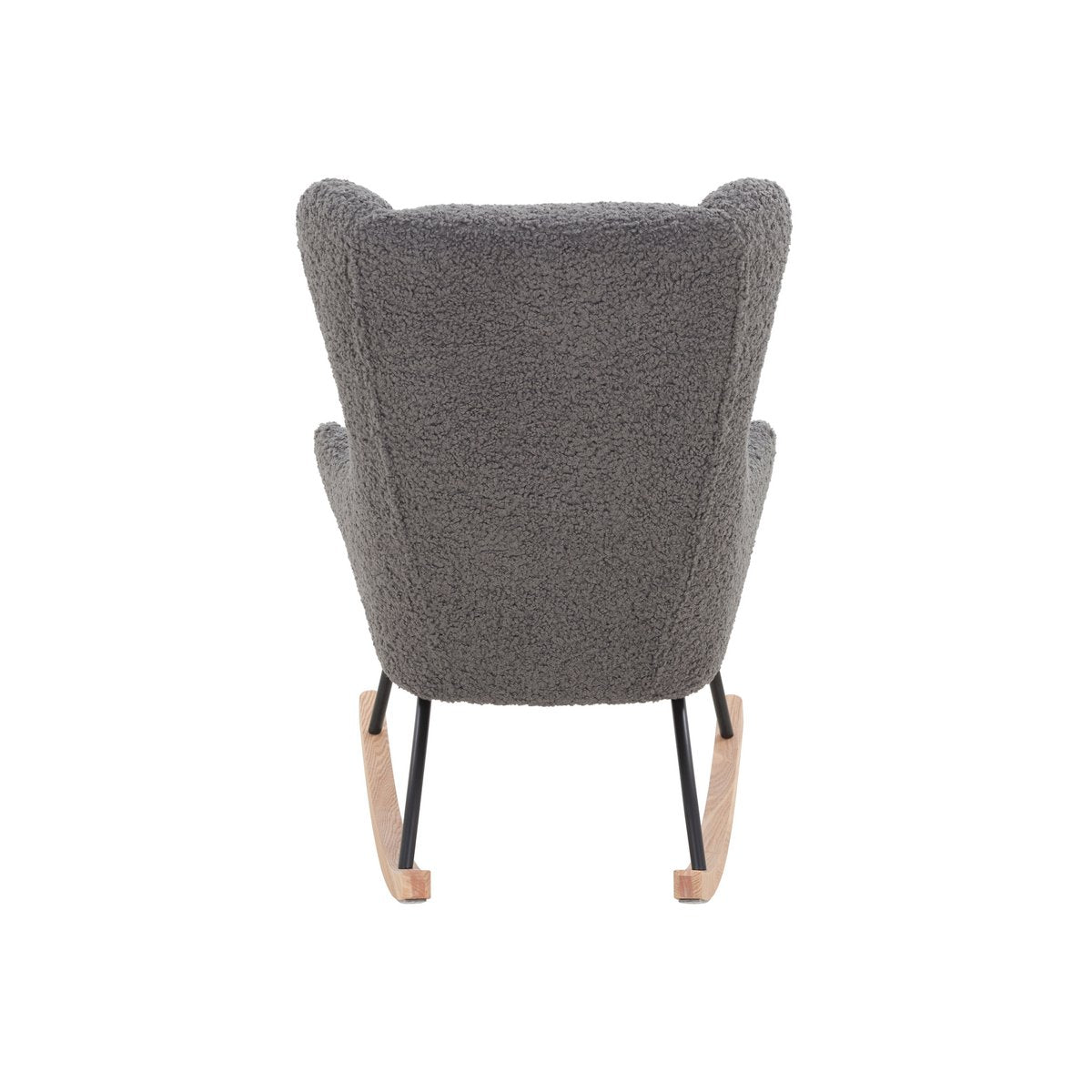 Schommelstoel teddybont grijs 66x104x106 cm