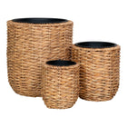 Hanoi Planters Water Hyacinth Natural Set of 3