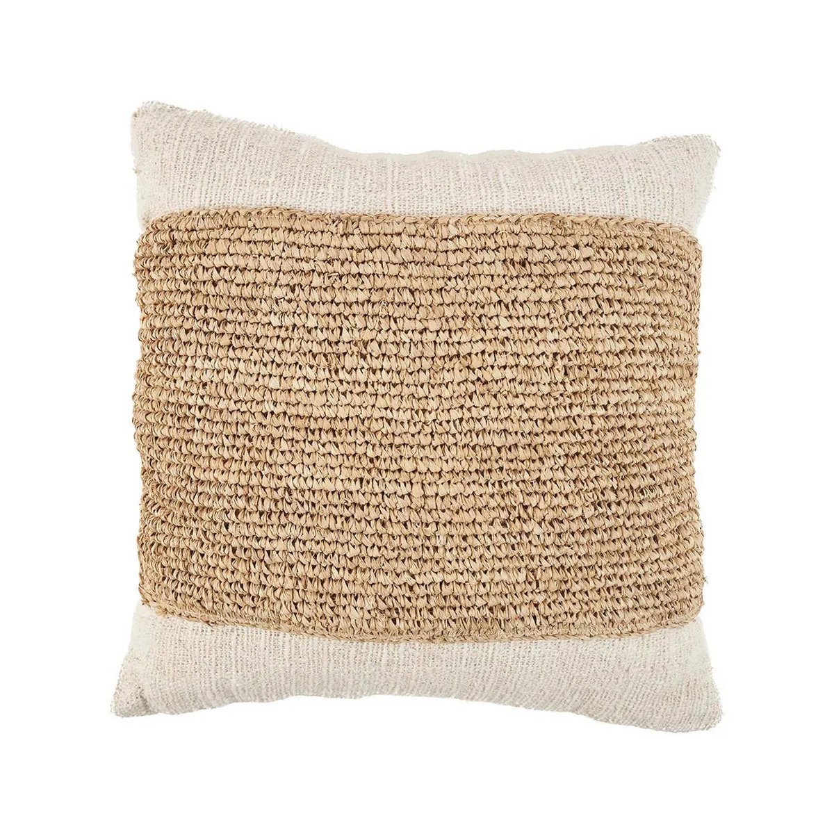 Kussenhoes raffia 50x50 cm katoen