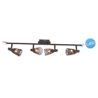 Antigua Rust-Colored LED Ceiling Light with Four G9 Sockets