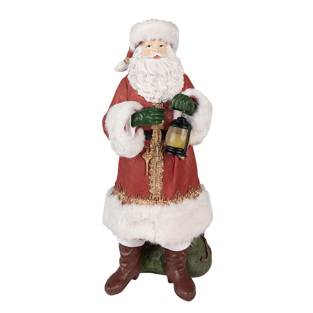 Santa Claus Figurine 21x18x45 cm Red Polyresin