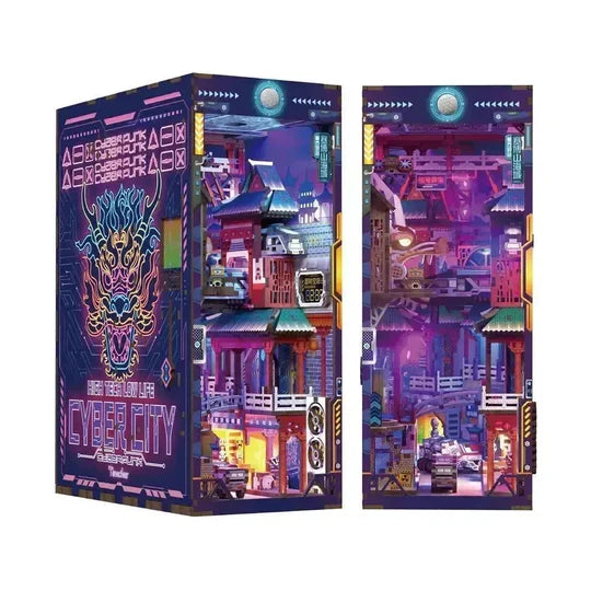 DIY Boek Nook Cyber City 28,5x5,3x18,7 cm hout