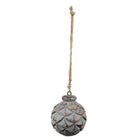 Christmas Ornament Ø 8 cm Grey Brown Wood Home Decoration