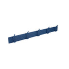 Wandkapstok blauw 5 dubbele haken industrieel
