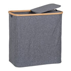 Wasmand 54x33x54 cm donkergrijs bamboe