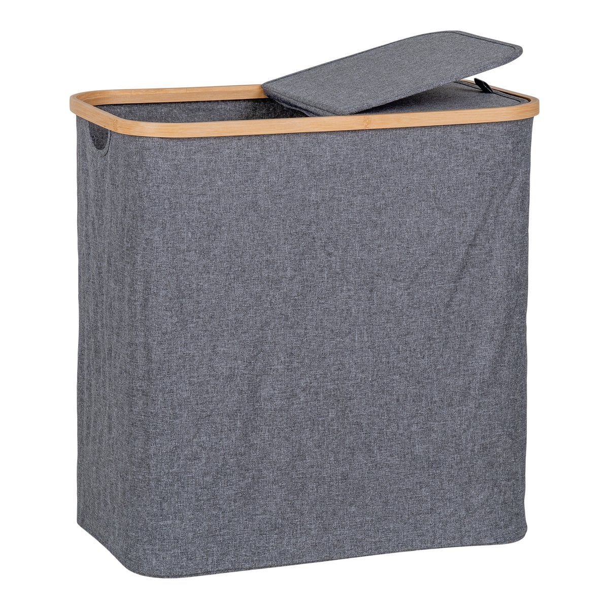 Wasmand 54x33x54 cm donkergrijs bamboe