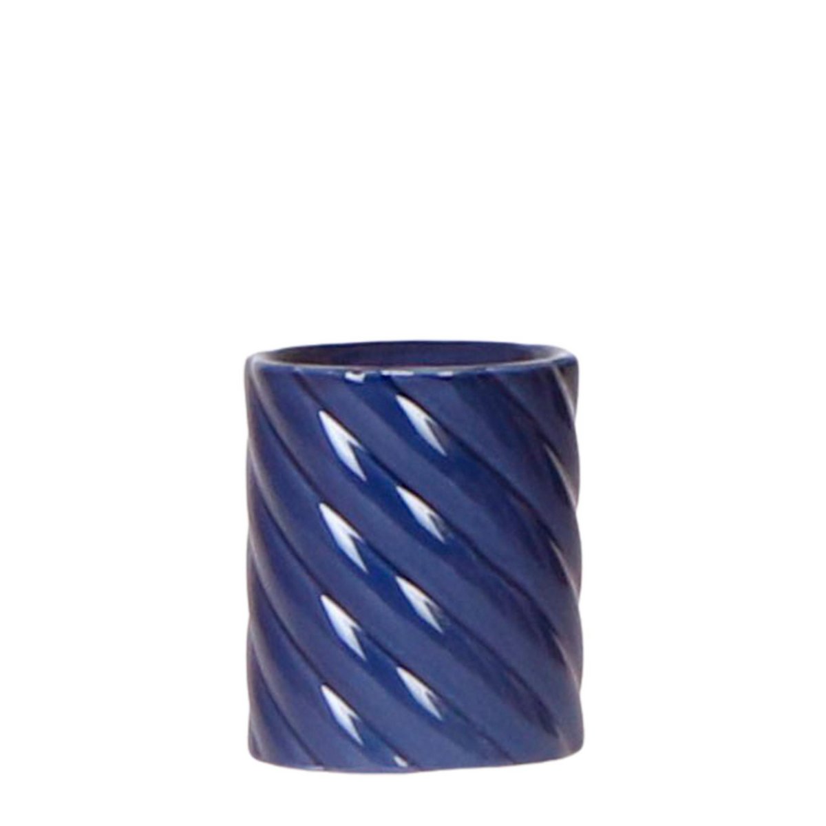 Round Decorative Pot Ceramic Blue Ø6 cm