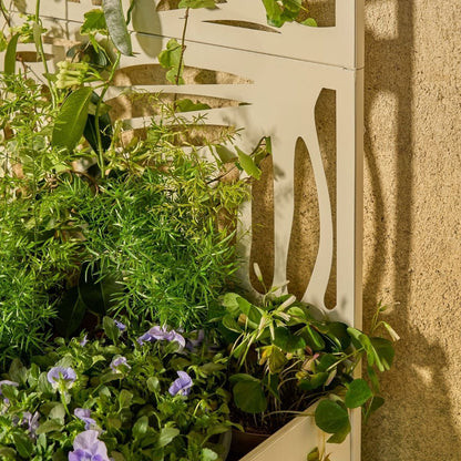 Plantenstandaard 90x33x180 cm gebroken wit ijzer