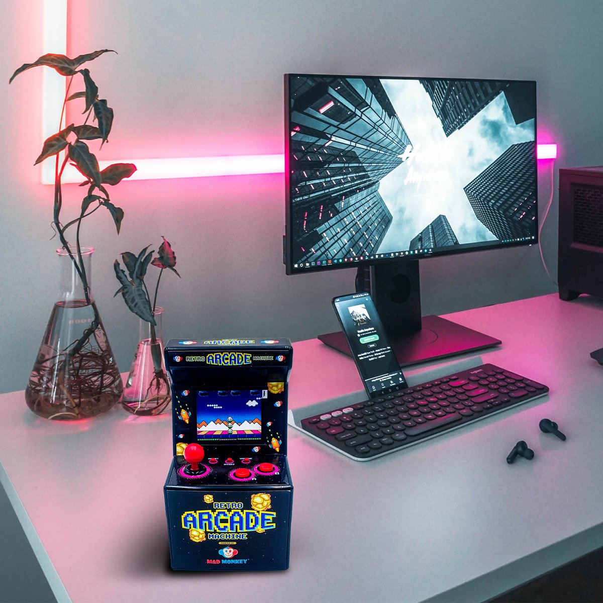 Mad Monkey - Retro Mini Arcade Machine - incl. 240x 8-bit games