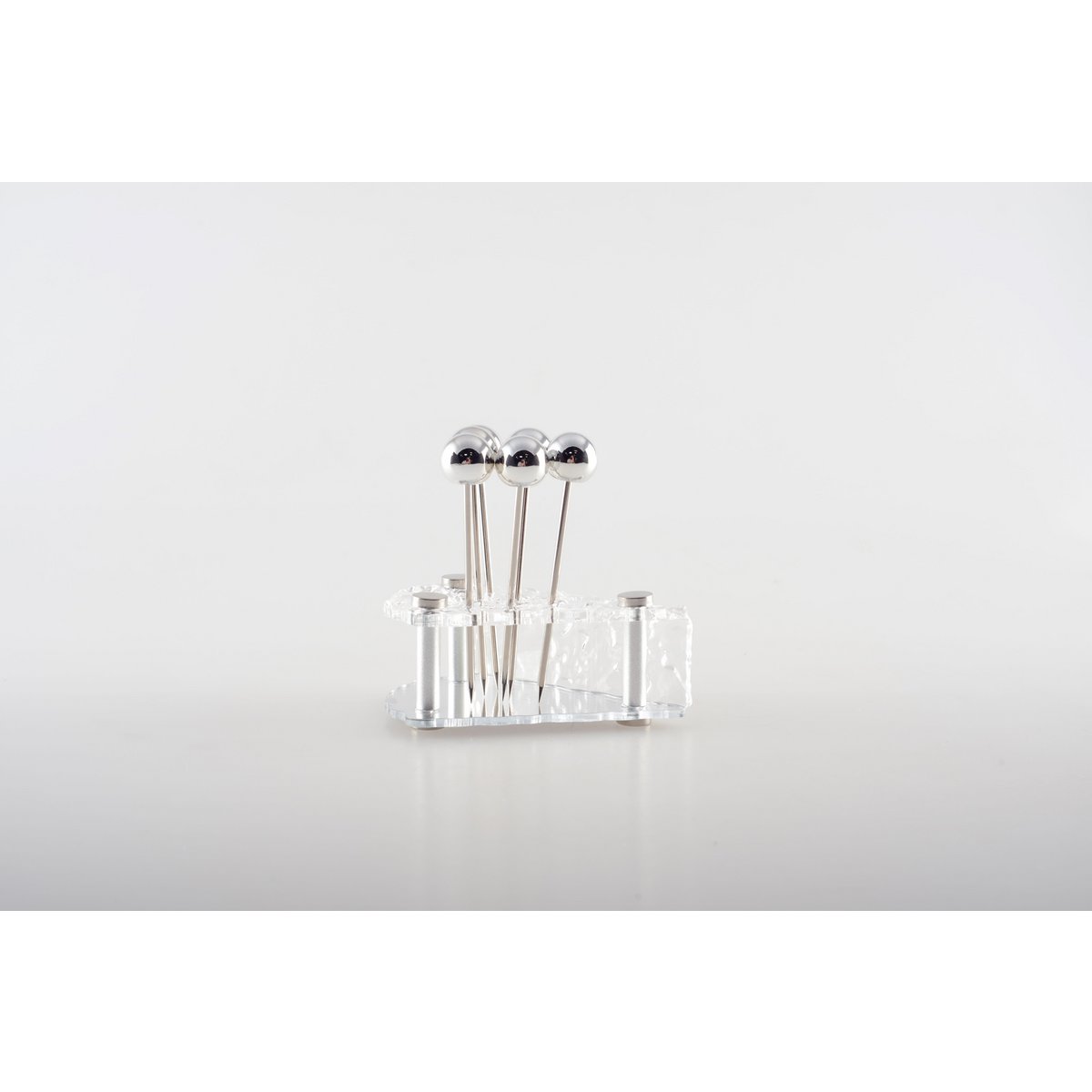 Aperitief spikes 6 stuks zilver metaal