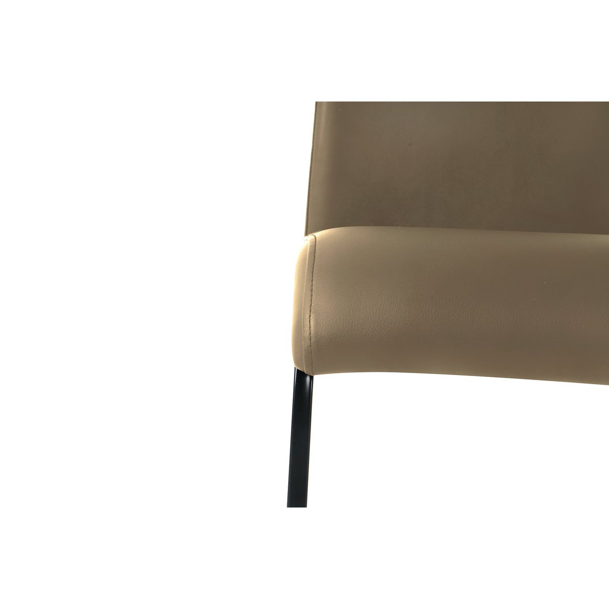Sledestoelen set van 2 kunstleer zwart