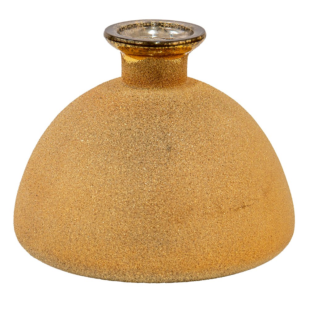Vaas Ø 17x14 cm goudkleurig glas